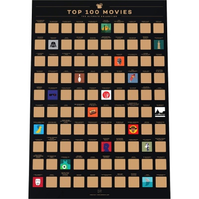 Scratch Off Poster - Top 100 Movies
