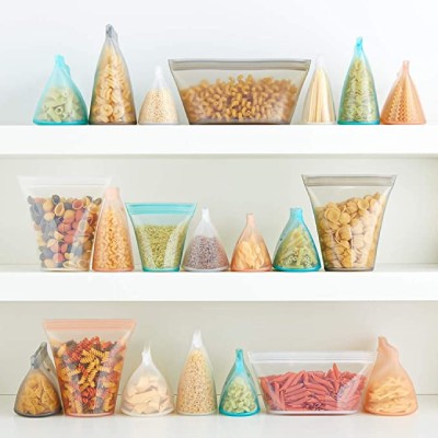 Reusable Silicone Food Storage Bags and Containers