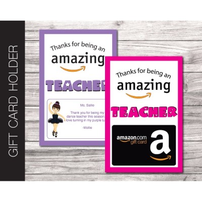 Printable Appreciation Card Holder with Amazon Gift Card