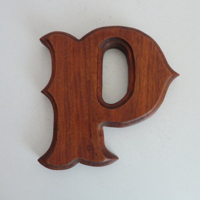 Letter P - Vintage Wood Sign