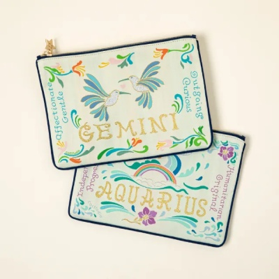 Zipper Pouch - Woven Astrology Zip Pouch