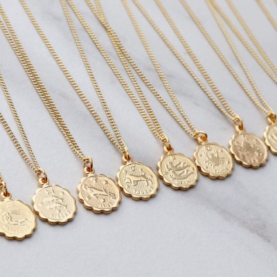 Zodiac Coin Necklace