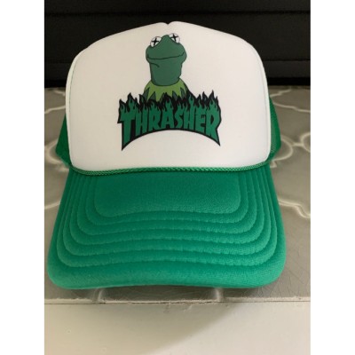 Green Thrasher Kermit the Frog Truckers Hat