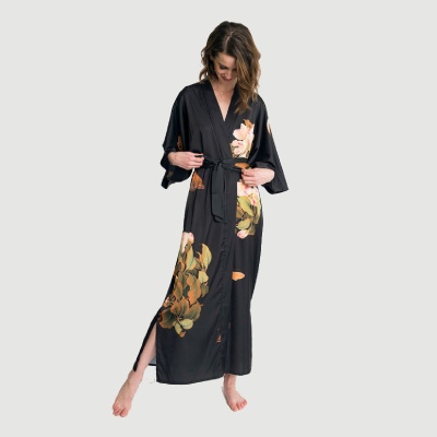 Kimono Robe - Luxury Peony & Butterfly 